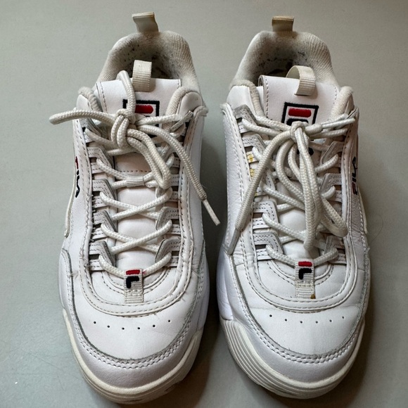 White Fila Chunky Sneakers | Size 7 | Vintage Style | Great Condition - Picture 4 of 17